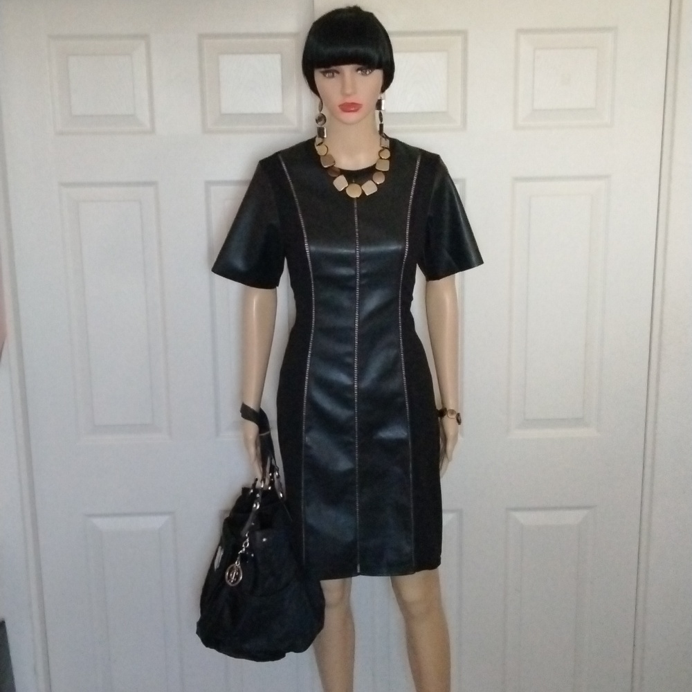 Gracia Faux leather dress
